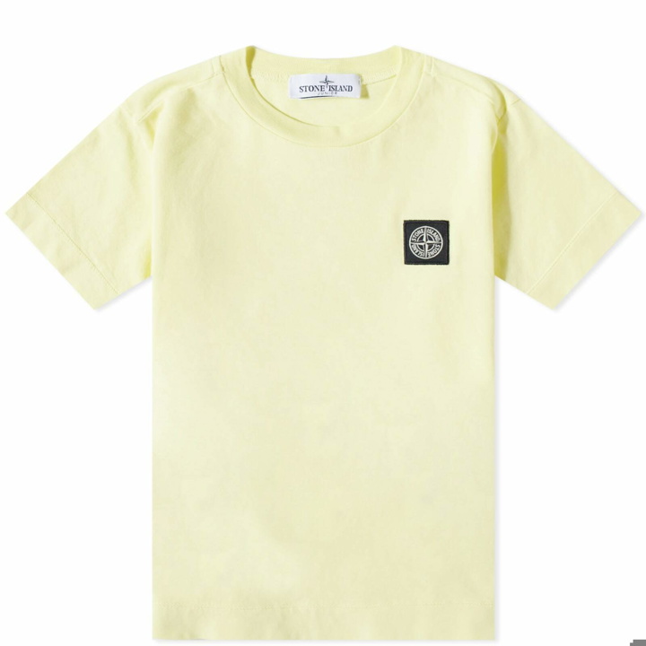 Photo: Stone Island Junior Patch Logo T-Shirt in Lemon