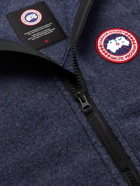 Canada Goose - Mersey Logo-Appliquéd Wool-Blend Fleece Gilet - Blue