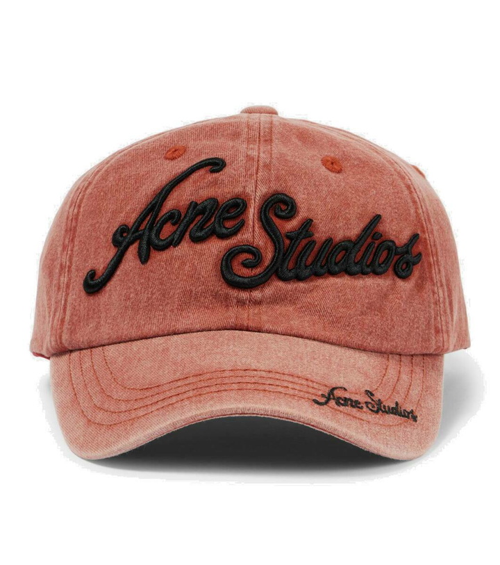 Photo: Acne Studios Logo embroidered cotton baseball cap