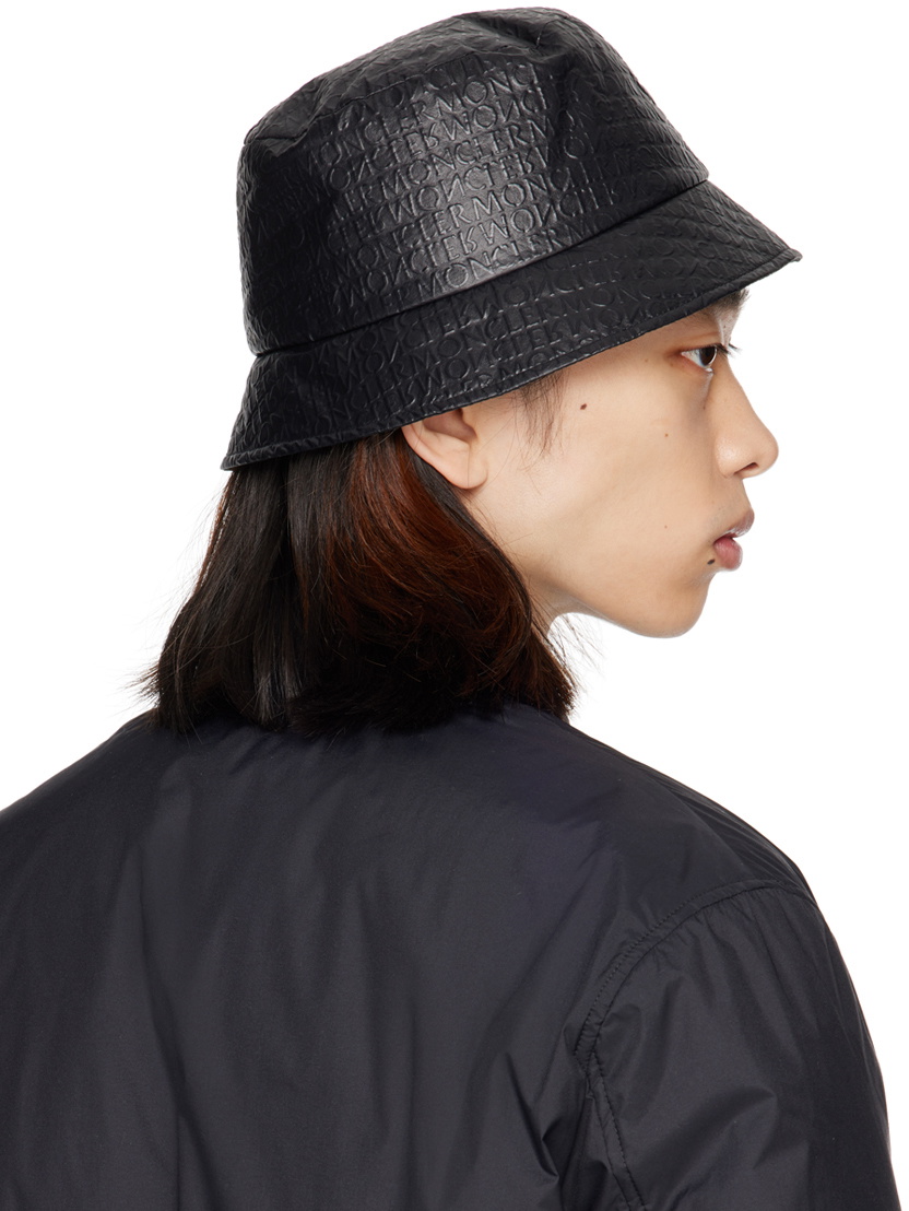 ハット MONCLER Logo bucket hat Moncler Black Logo Bucket Hat Moncler