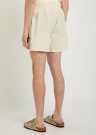 Calvin Klein Logo-embroidered Pinstriped Cotton Shorts White