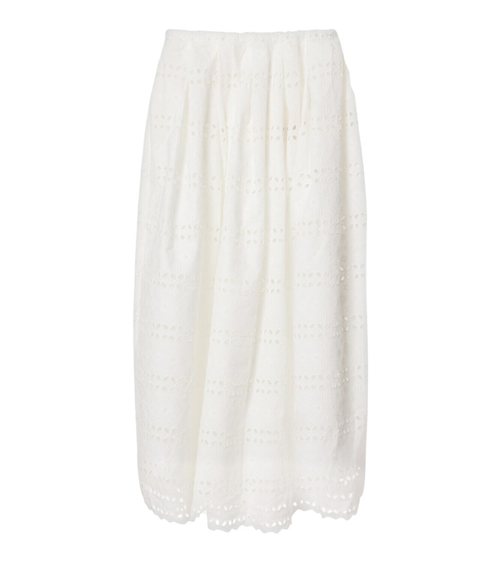 Photo: Faithfull Abajo broderie anglaise midi skirt