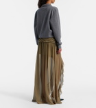 Jacques Wei Asymmetric draped maxi skirt