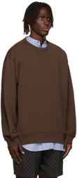 Dries Van Noten Brown Medium Weight French Terry Sweatshirt