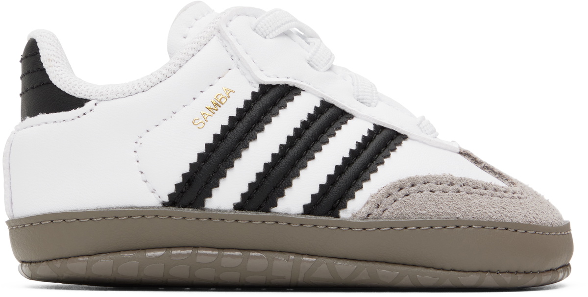 adidas Kids Baby White & Black Samba Pre-Walkers adidas