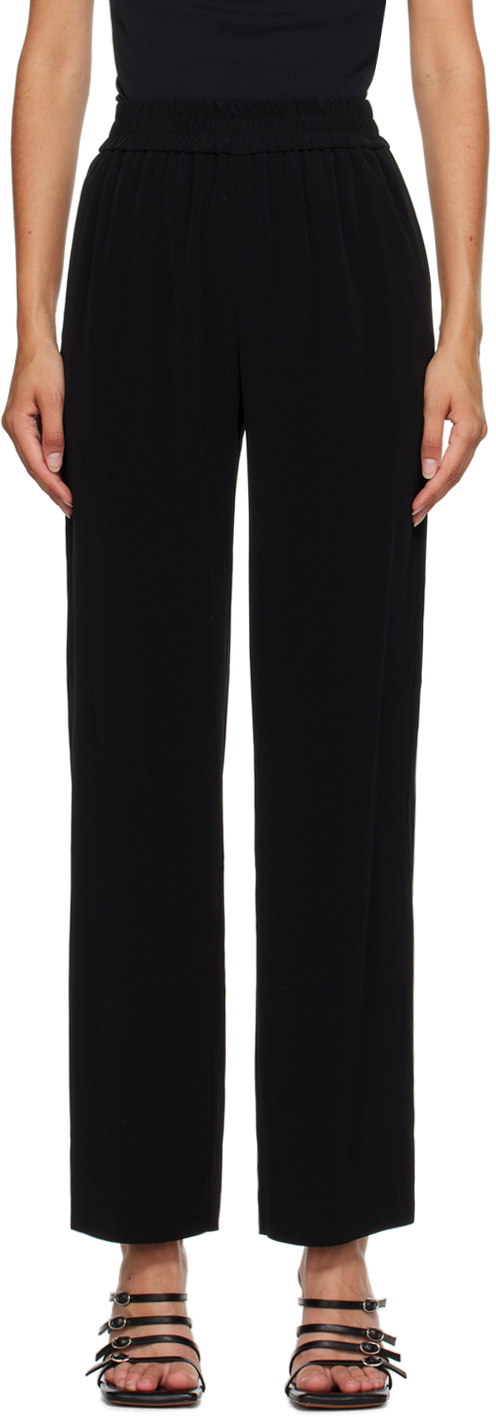 CO Black Elasticized Trousers Coach