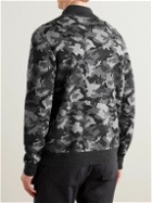G/FORE - Camouflage-Jacquard Wool Half-Zip Sweater - Gray