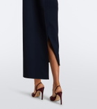 Roksanda Maite caped crêpe midi dress