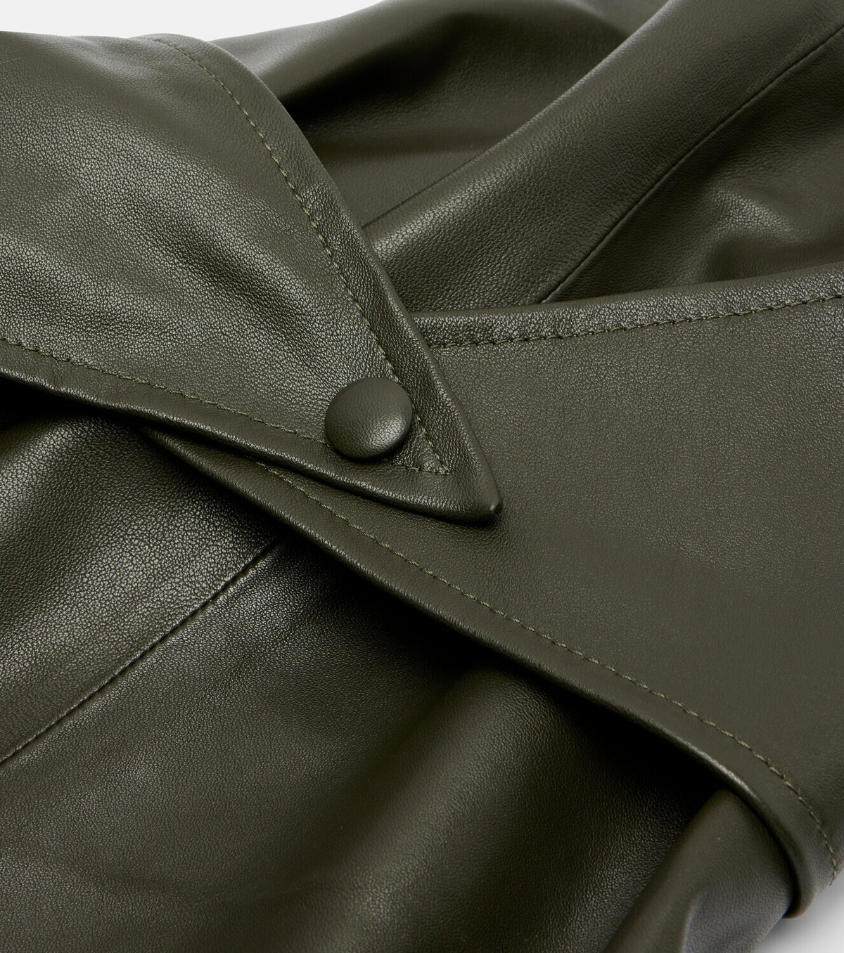 Nour Hammour Draped leather hood