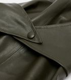 Nour Hammour Draped leather hood
