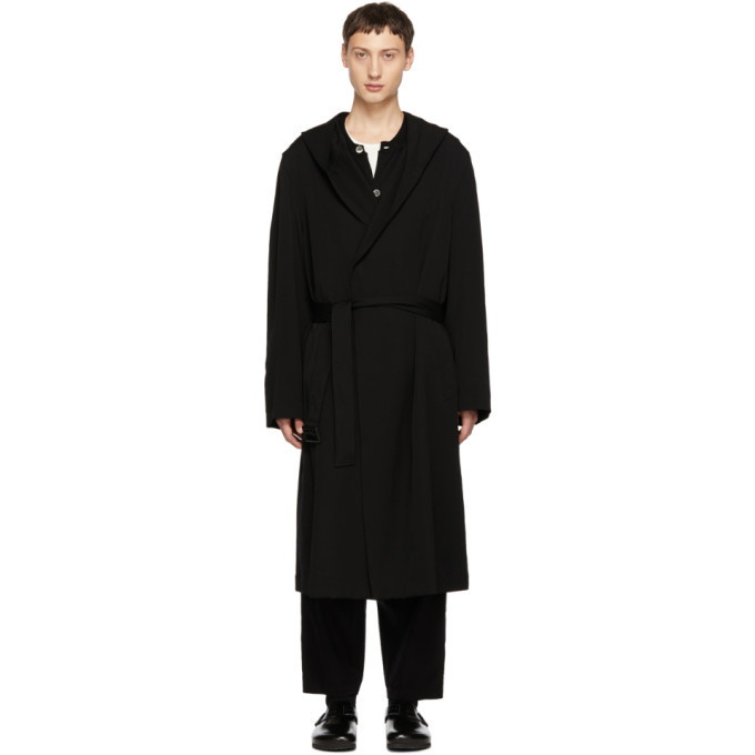 Photo: Yohji Yamamoto Black Gabardine Hooded Coat