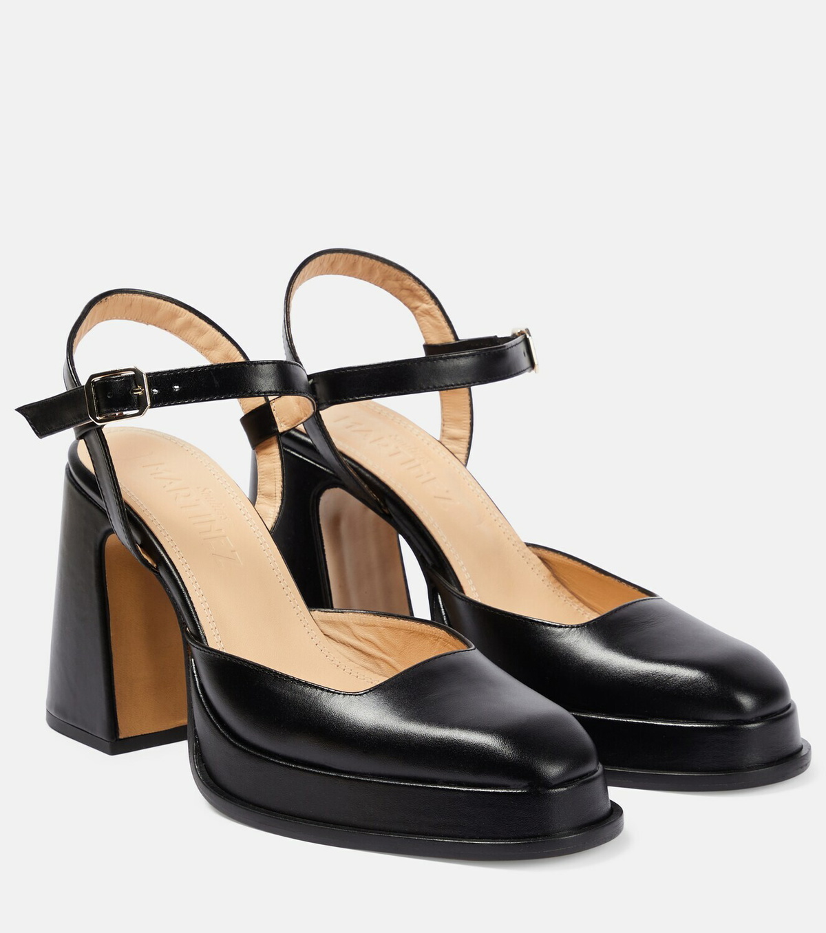 Souliers Martinez Malasana leather platform Mary Jane pumps