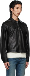 Enfants Riches Déprimés Black Leather Signature Western Jacket