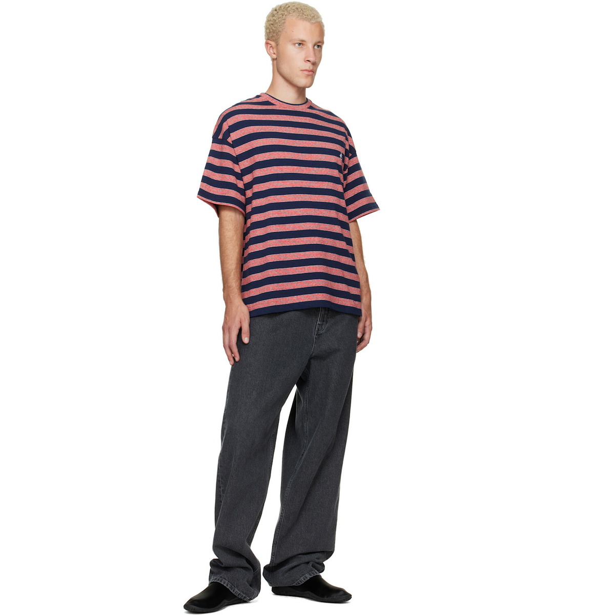 Jil Sander Navy & Red Striped T-shirt