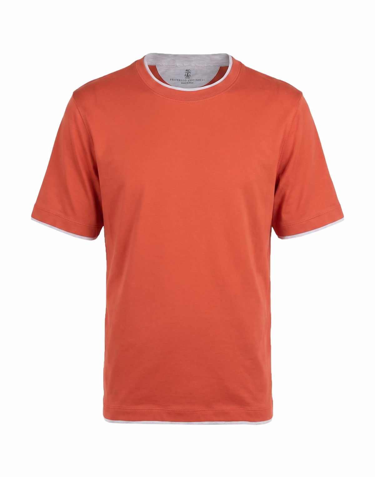 Brunello Cucinelli Mens T-shirt in Orange