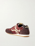 LOEWE - Ballet Runner 2.0 Suede-Trimmed Sneakers - Burgundy