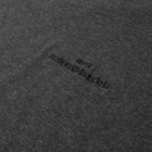 Maison Margiela Men's Embroidered Text Logo T-Shirt in Dark Grey Melange