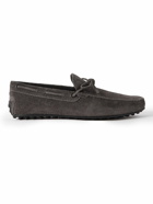 Tod's - Gommino Suede Driving Shoes - Gray