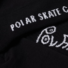 Polar Skate Co. Men's Face Logo Socks in Black