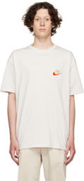 Nike Beige Cotton T-Shirt