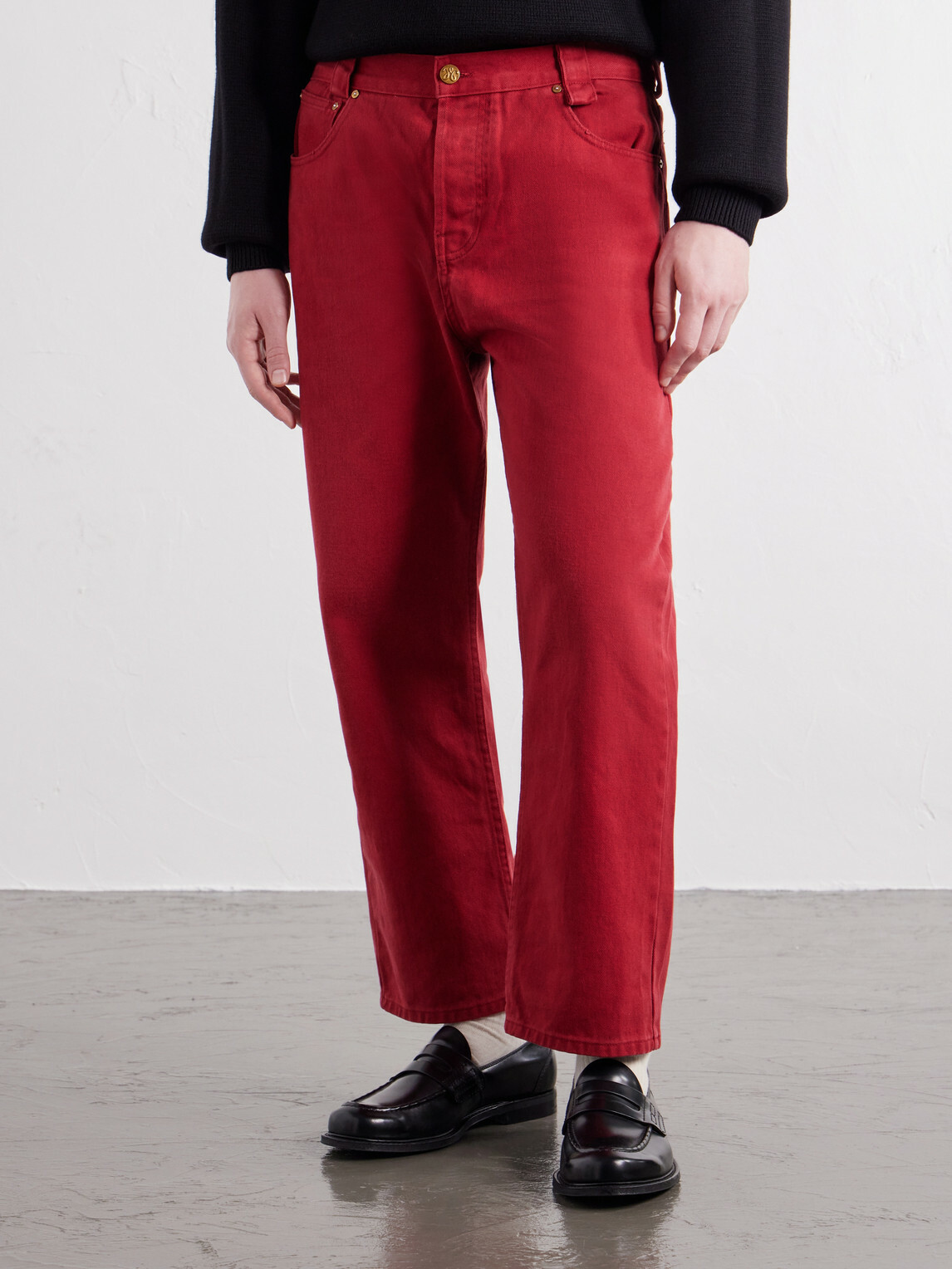 Willy Chavarria - Chente Straight-Leg Jeans - Red