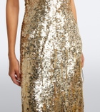 Jenny Packham Kimiko embellished halterneck gown