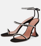 Amina Muaddi - Gilda crystal-embellished suede sandals