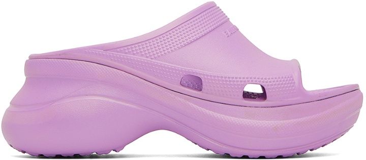 Photo: Balenciaga Purple Crocs Edition Pool Slides
