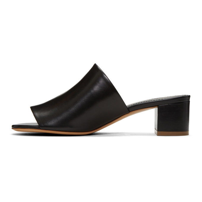 Mansur Gavriel Black Leather Mules Mansur Gavriel