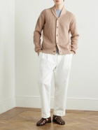 Hartford - Shawl-Collar Ribbed Cotton and Cashmere-Blend Cardigan - Neutrals