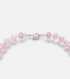 Ileana Makri Beaded necklace with morganite, white topaz, and diamonds