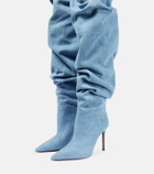 Amina Muaddi - Jahleel denim over-the-knee boots