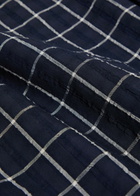 Won Hundred Maza Checked Cotton-blend Shirt Navy