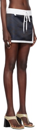 Julie Kegels Navy Sateen Miniskirt