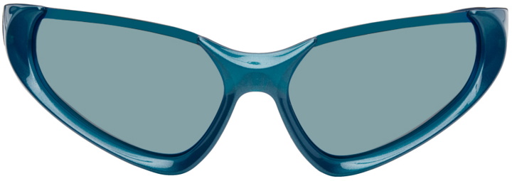Photo: Balenciaga Blue Wraparound Sunglasses