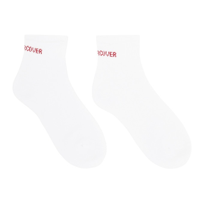 Photo: Undercover White Logo Ankle Socks