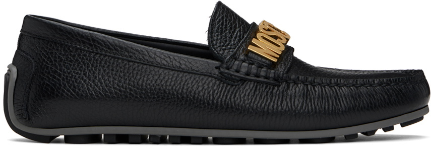 Moschino Black Driver Loafers