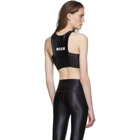 MSGM Black Logo Sports Bra