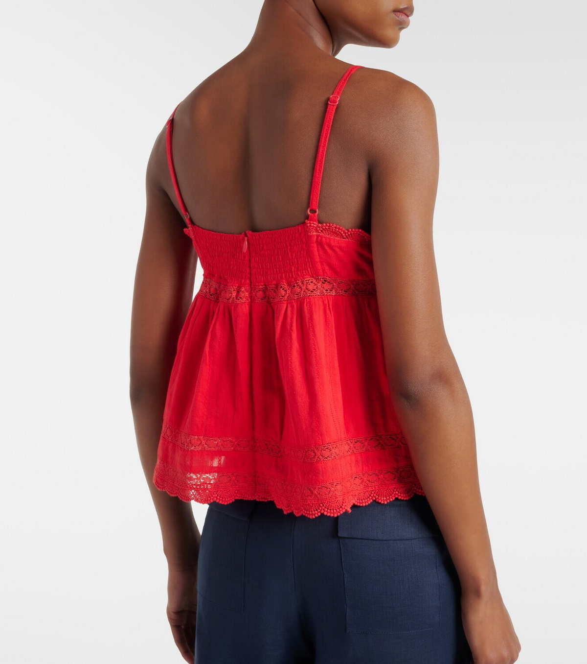 Melissa Odabash Beatrice cotton and linen top