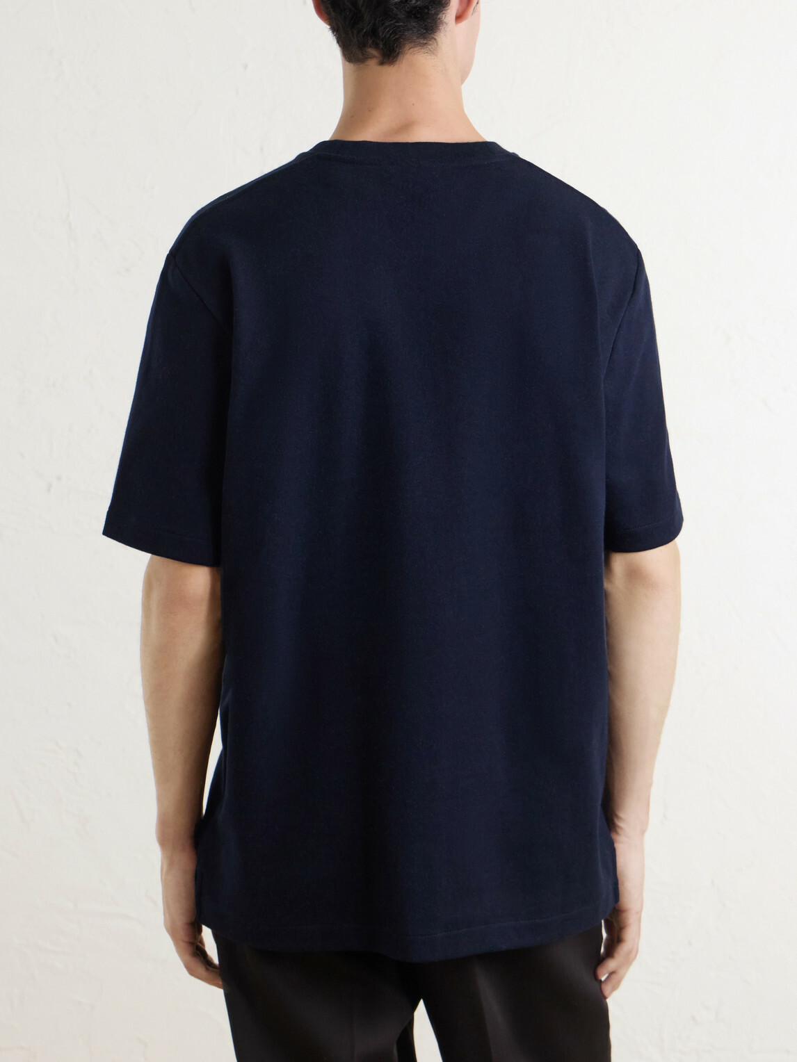 Mr P. - Cotton-Blend Double-Faced Jersey T-shirt - Blue