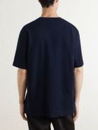 Mr P. - Cotton-Blend Double-Faced Jersey T-shirt - Blue