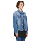 Balmain Blue Denim Logo Jacket