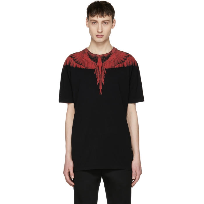 Photo: Marcelo Burlon County of Milan Black and Red Double Wing T-Shirt