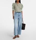 Frame Gillian checked silk blouse