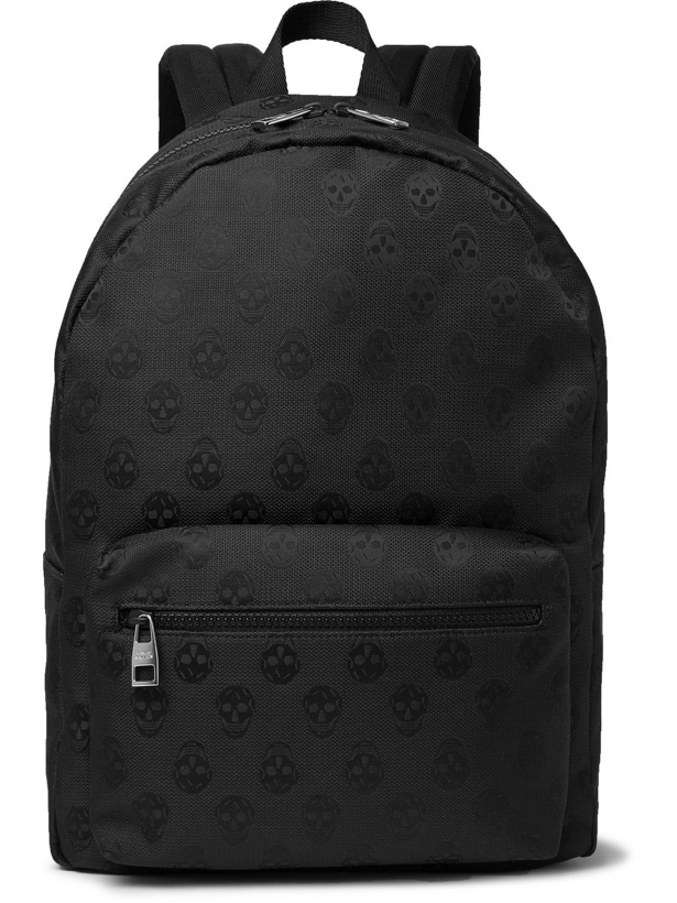 Photo: Alexander McQueen - Metropolitan Logo-Jacquard Leather-Trimmed Nylon Backpack