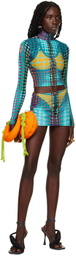 Jean Paul Gaultier Blue Dots Miniskirt
