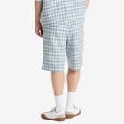 Nahmias Men's Plaid Pleated Shorts in Steel Blue Plaid