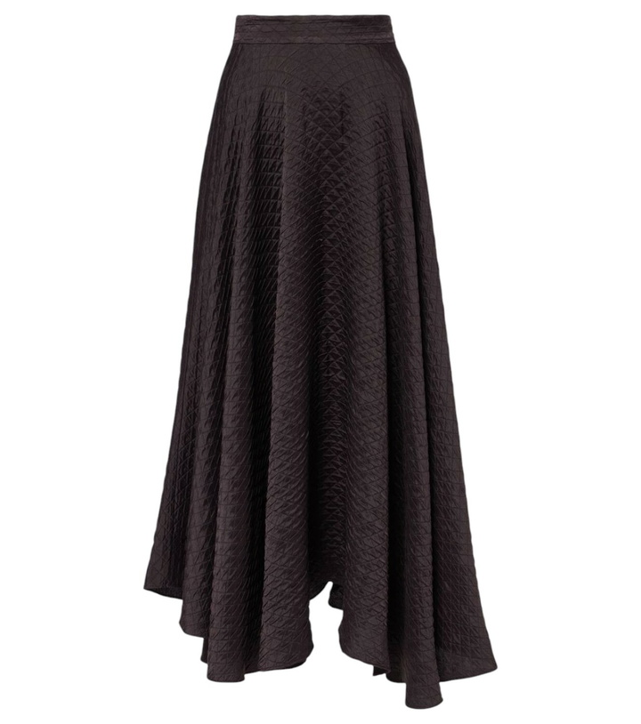 Photo: Loro Piana Quilted tie-detail silk maxi skirt
