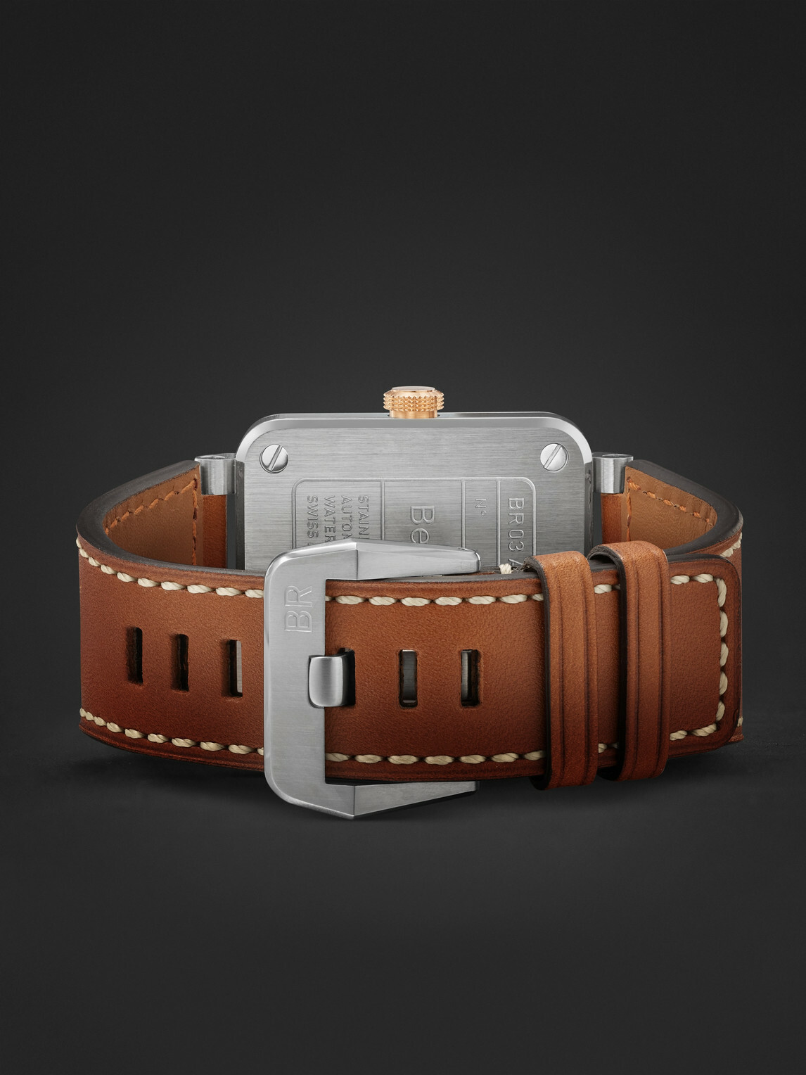 Bell & Ross - BR-03 Automatic 18-Karat Rose Gold and Steel Watch, Ref. BR03A-WH-STPG/SCA