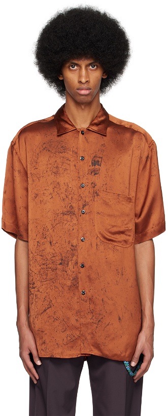 Photo: Song for the Mute Orange Spread Collar Shirt